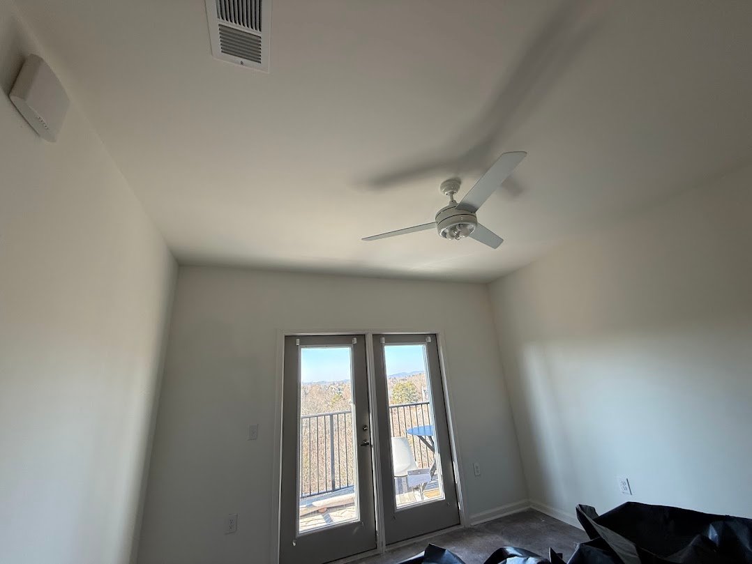 Large drywall repair after, fully restored and finished